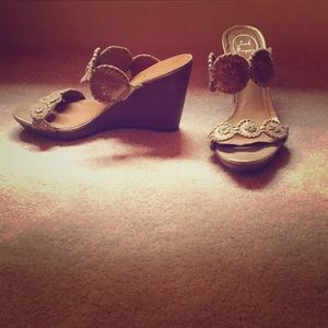 Gold Jack Roger wedges